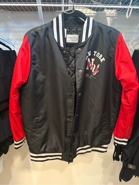 Rue21 Black & Red NY Varsity Jacket